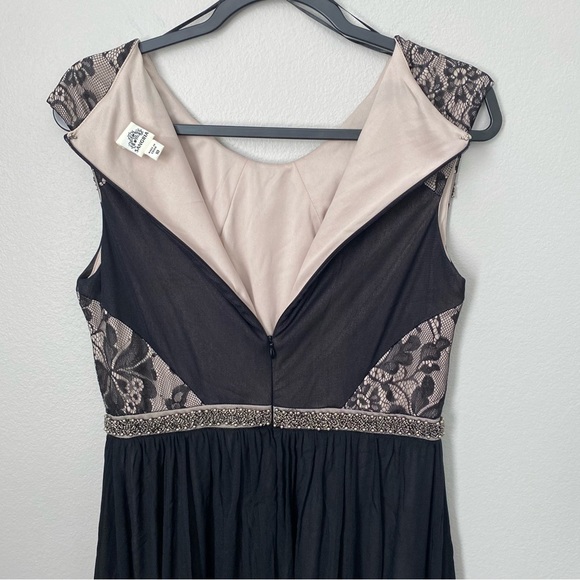 Sangria Black Lace Beaded Semi Formal Dress - Picture 6 of 9